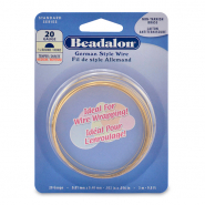 Beadalon Fil de style Allemand demi-rond 20Gauge Dor&eacute;