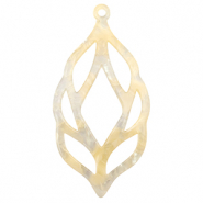 Pendentifs en r&eacute;sine Beige sable transparent