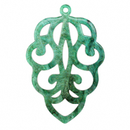Pendentifs en r&eacute;sine Multicolore vert