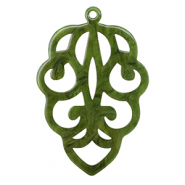 Pendentifs en r&eacute;sine Vert mousse