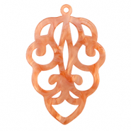 Pendentifs en r&eacute;sine Rouge corail