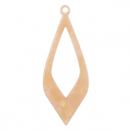 Pendentifs en r&eacute;sine P&ecirc;che blush opale