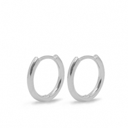 Apprêts en métal DQ boucles d'oreilles créoles 16mm Argenté (sans nickel