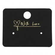 Cartes &agrave; bijoux "with love" Noir