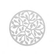 Breloques en acier Inox boh&egrave;mes 33mm Argent&eacute;