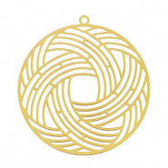 Breloques en acier Inox boh&egrave;mes 45mm Dor&eacute;