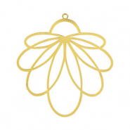 Breloques en acier Inox boh&egrave;mes fleur Dor&eacute;