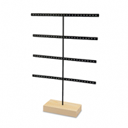 Pr&eacute;sentoir bijoux pour boucles d'oreilles Natural-noir