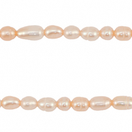 BQ Perles d'eau douce "grain de riz" 4-7x4-5mm Rose p&ecirc;che