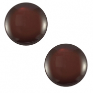Cabochon classique 12mm Polaris Elements Lucido Cacao marron