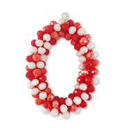 Boucles pendentifs facett&eacute;es ovale Multicolore&nbsp;