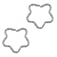 Appr&ecirc;ts en acier inox anneau bris&eacute; Argent&eacute;