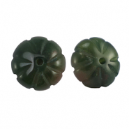 Pierres naturelles perles Calcite fleur Vert fonce