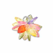 Breloques Zirconium fleur Multicolore