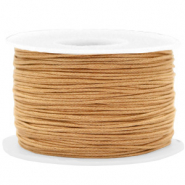 Fil en coton cir&eacute; wax 1mm Camel