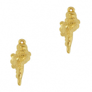 Breloques en acier Inox coquille Dor&eacute;