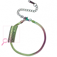 Bracelets en acier Inox serpentine Violet vert-AB Coating