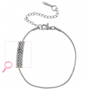 Bracelets en acier Inox Argent&eacute;