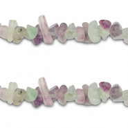 Perles chipstone Fluorine Violet-vert blanc