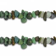 Perles chipstone Rubis zoisite Vert-rouge