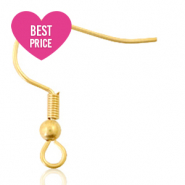 Appr&ecirc;ts en acier inox boucles d'oreilles crochet dor&eacute;