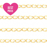 Appr&ecirc;ts en acier inox cha&icirc;ne maille jaseron dor&eacute;