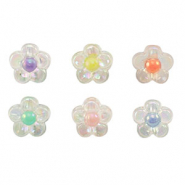 Perles acryliques fleur Multicolore