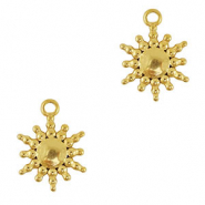 Breloques en acier Inox soleil Dor&eacute;