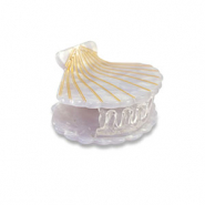 Accessoires pour cheveux pince &agrave; cheveux coquille Lilas-dor&eacute;