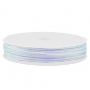 Fil macram&eacute; tress&eacute; 1mm Bleu clair-violet m&eacute;tallique