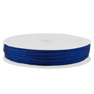 Fil macram&eacute; tress&eacute; 0,8mm Bleu m&eacute;tallique