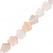 Perles coquillage fleur Rose clair