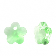 Pendentifs en verre Crystal glass fleur Vert clair