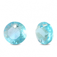 Pendentifs en verre Crystal glass rond Aqua