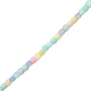 Perles coquillage tube Pastel multicolore
