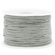 Fil en coton cir&eacute; wax 1mm Gris