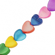 Perles coquillage coeur Multicolore