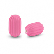 Perles acryliques ovale Rose magenta