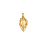 Breloques en acier Inox goutte Dor&eacute;