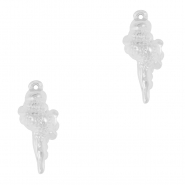 Breloques en acier Inox coquille Argent&eacute;