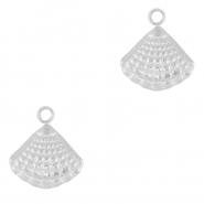 Breloques en acier Inox coquille Argent&eacute;