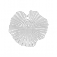 Breloques en acier Inox n&eacute;nuphar Argent&eacute;