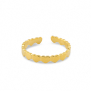 Bagues en acier Inox coeur Dor&eacute;