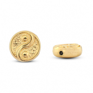 Perles en acier inox Yin & Yang Doré