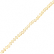Perles &agrave; facettes 4x3mm disque Heishi Champagne clair