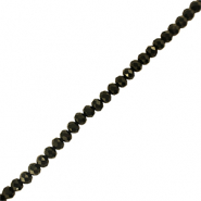 Perles &agrave; facettes 3x2mm disque Heishi Noir