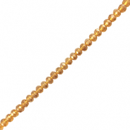 Perles &agrave; facettes 3x2mm disque Heishi Marron