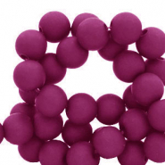 Perles acryliques 8 mm Rouge vin de baies