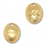 BY31&reg; Breloque en acier Inox num&eacute;ros des anges 444 / protection Dor&eacute;