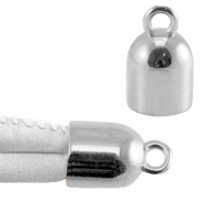 Embouts en m&eacute;tal DQ avec anneau Argent&eacute; antique (sans nickel)